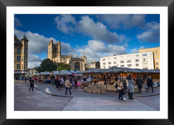 Market Square and Great St Marys Church Framed Mounted Print by Andrew Michael