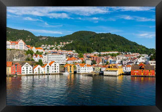 Bergen scenic waterfront Framed Print by Andrew Michael