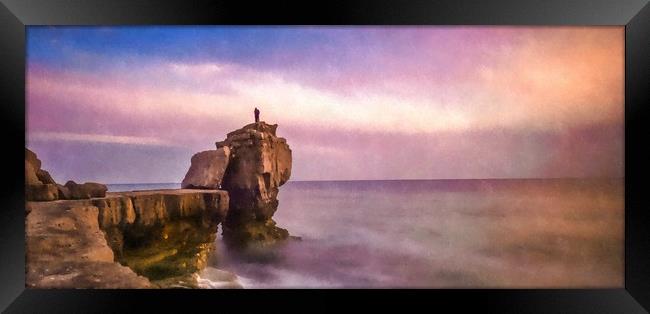 Pulpit rock at Portland Bill Framed Print by Andrew Michael