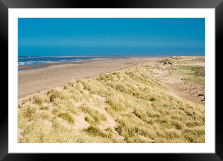 Holkham bay beach & Nature reserve Framed Mounted Print by Andrew Michael