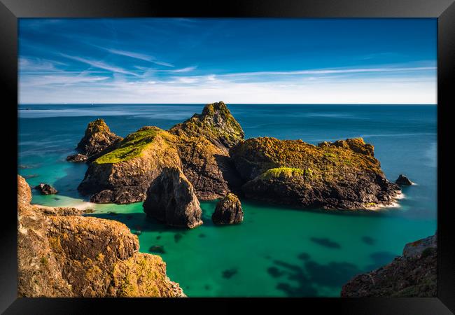 Kynance Cove on the Lizard Peninsular Framed Print by Andrew Michael