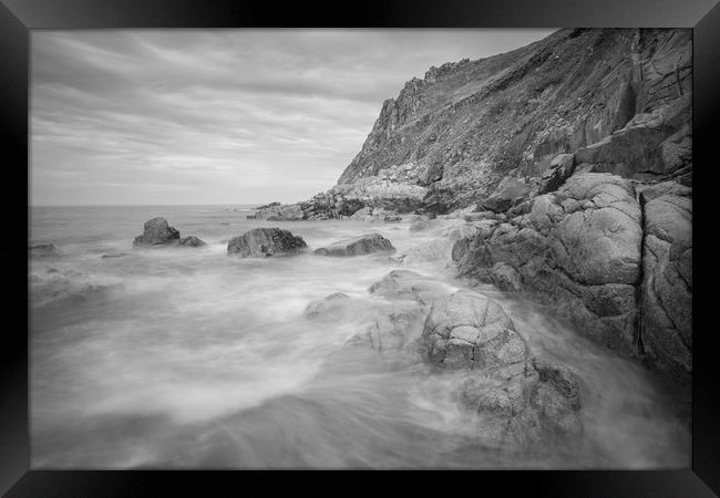 Seascape of Porth Nanven 2 Framed Print by Andrew Michael