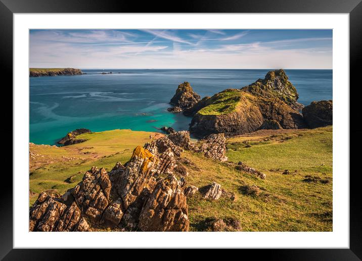 Kynance Cove Scenic views Framed Mounted Print by Andrew Michael