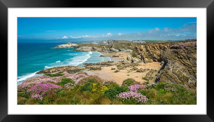 Newquay coast Framed Mounted Print by Andrew Michael