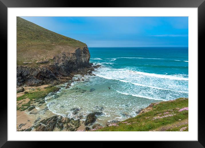 Chapel Porth Framed Mounted Print by Andrew Michael