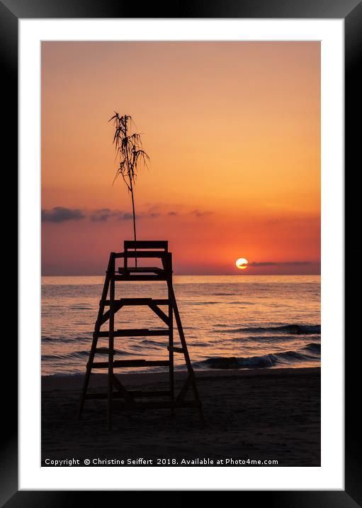Watching the sunrise Framed Mounted Print by Christine Seiffert