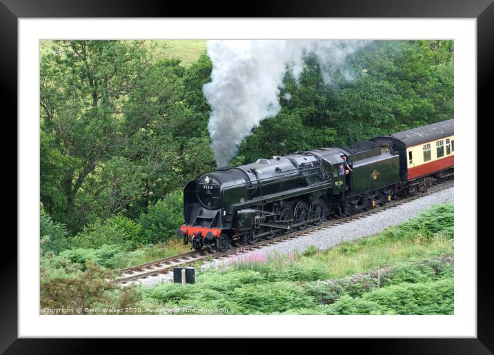 Steam train BR 9F   Framed Mounted Print by Geoff Walker