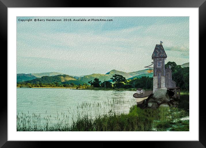 Fish House at Bassenthwaite lake Framed Mounted Print by Barry Henderson