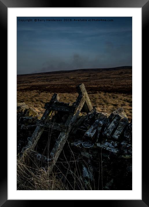 The Wooden Stile Framed Mounted Print by Barry Henderson