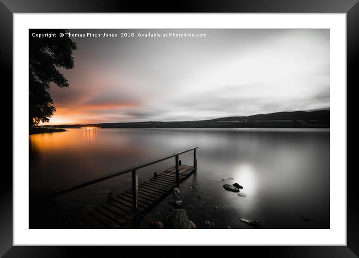 Lochness at Night Framed Mounted Print by Thomas Finch-Jones