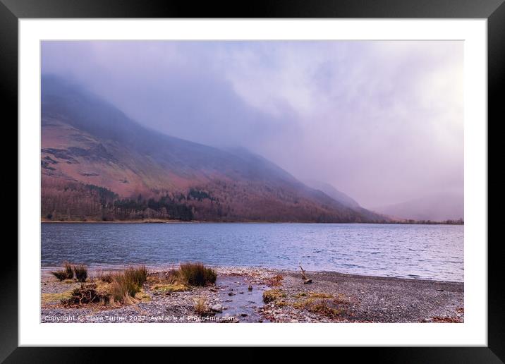 Buttermere lake (faded) Framed Mounted Print by Claire Turner
