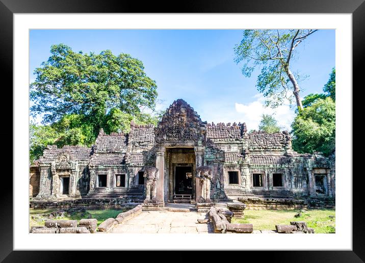 Preah Khan temple Framed Mounted Print by Claire Turner