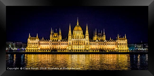 Budapest Parliament Framed Print by Claire Turner