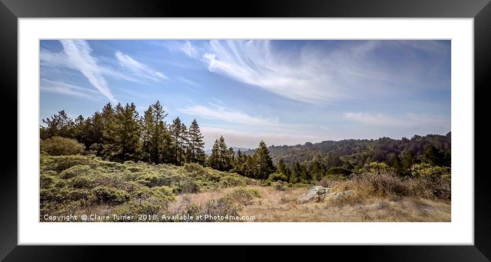 Marin county landscape Framed Mounted Print by Claire Turner