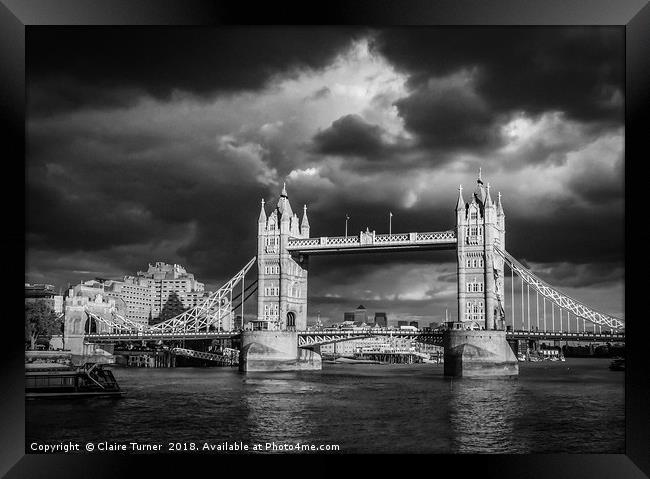Tower Bridge London Framed Print by Claire Turner