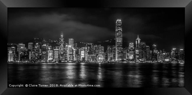 Hong Kong skyline Framed Print by Claire Turner