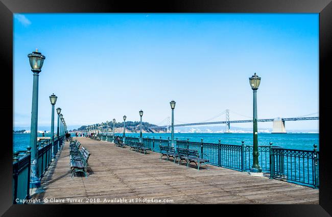 San Francisco Pier No. 7 Framed Print by Claire Turner