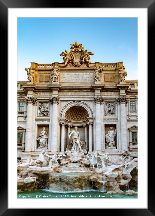 Trevi Fountain in Rome Framed Mounted Print by Claire Turner