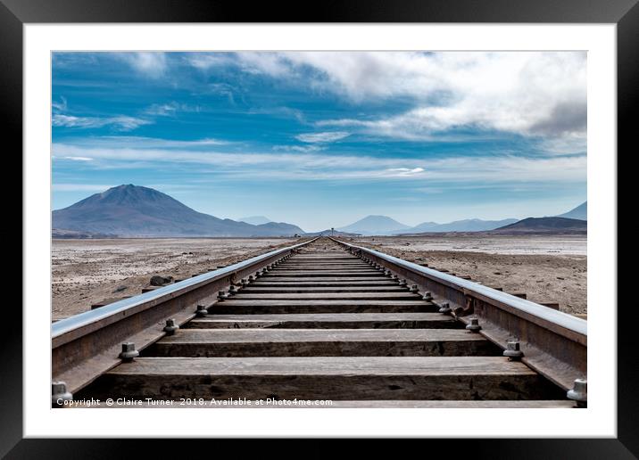 Vanishing point Framed Mounted Print by Claire Turner