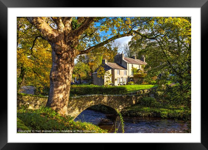 Clapham Beck Autumn Framed Mounted Print by Tom Holmes