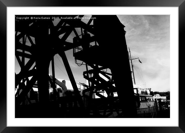 Cranes over Bristol Docks Framed Mounted Print by Kezia Eames