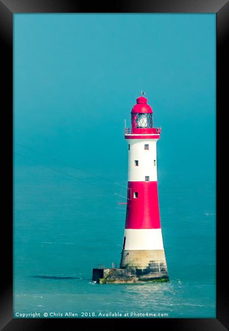 Beachy Head Lighthouse Framed Print by Chris Allen