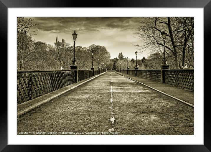 Jesmond Dene Bridge Framed Mounted Print by Graham Dobson