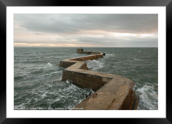 'St Monan's Pier', Scotland Framed Mounted Print by Graham Dobson