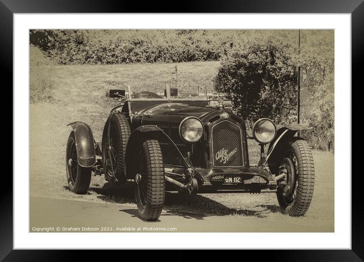 1930 Alfa Romeo Motor Car Framed Mounted Print by Graham Dobson