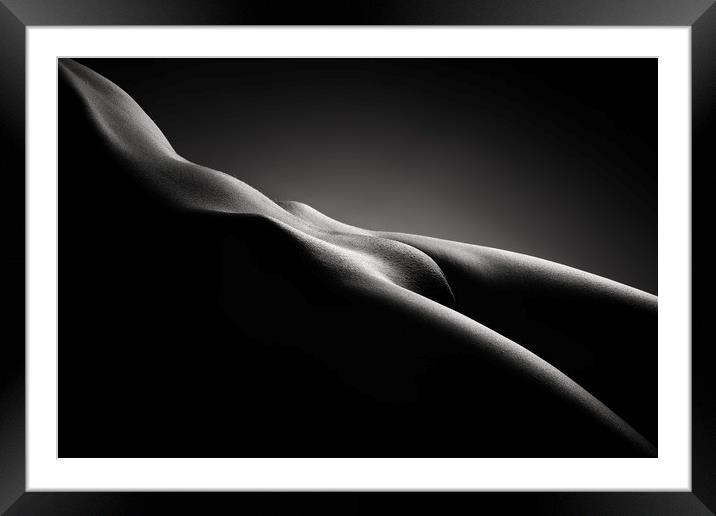 Bodyscape of nude woman Framed Mounted Print by Johan Swanepoel