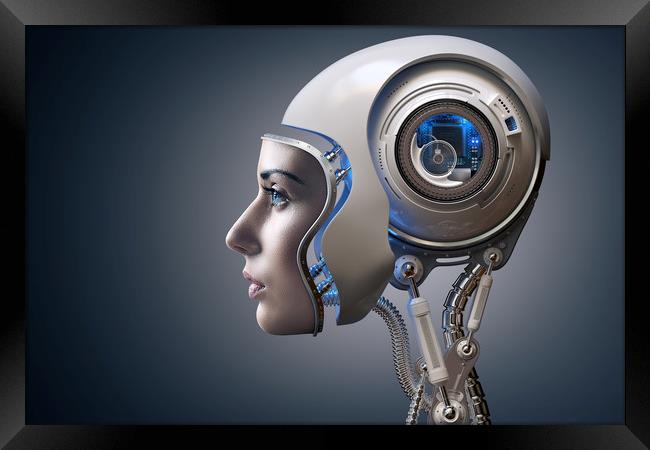 Next Generation Cyborg Framed Print by Johan Swanepoel