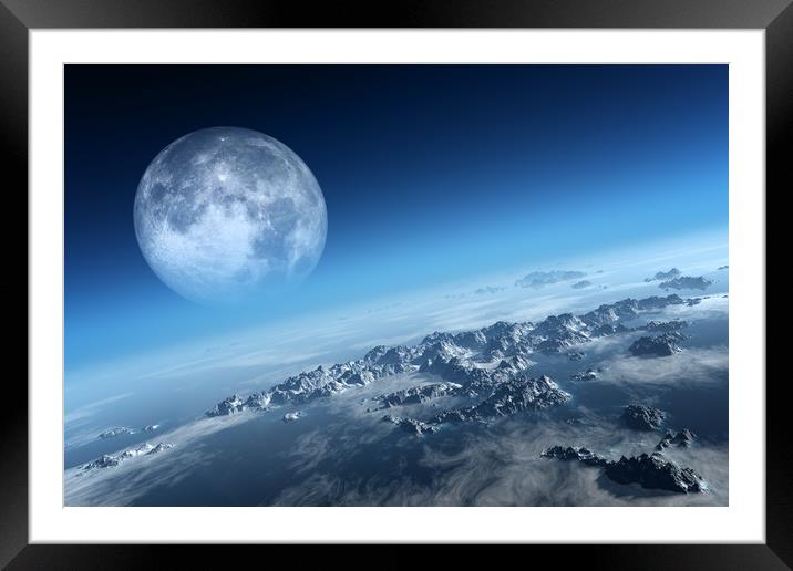 Earth icy ocean aerial view Framed Mounted Print by Johan Swanepoel