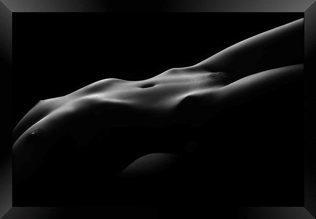 Bodyscape nude woman Framed Print by Johan Swanepoel