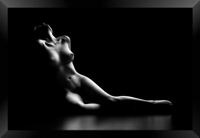 Nude woman bodyscape Framed Print by Johan Swanepoel