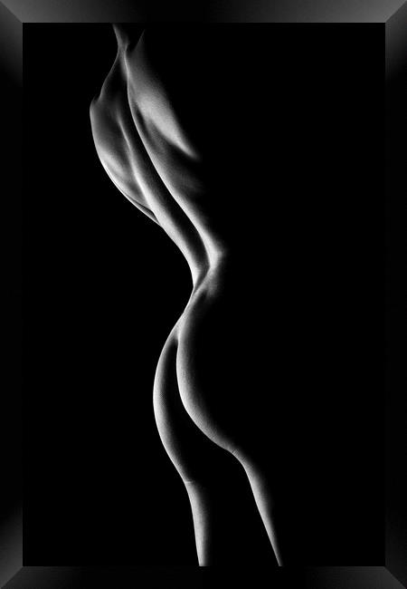 Nude woman bodyscape 6 Framed Print by Johan Swanepoel