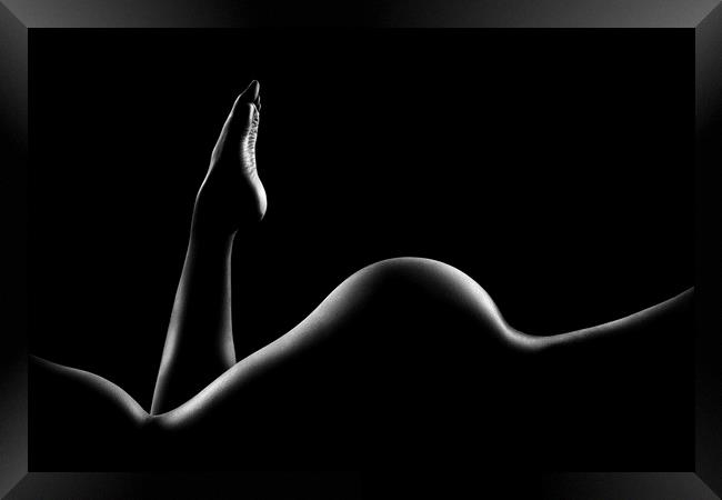 Nude woman bodyscape 14 Framed Print by Johan Swanepoel