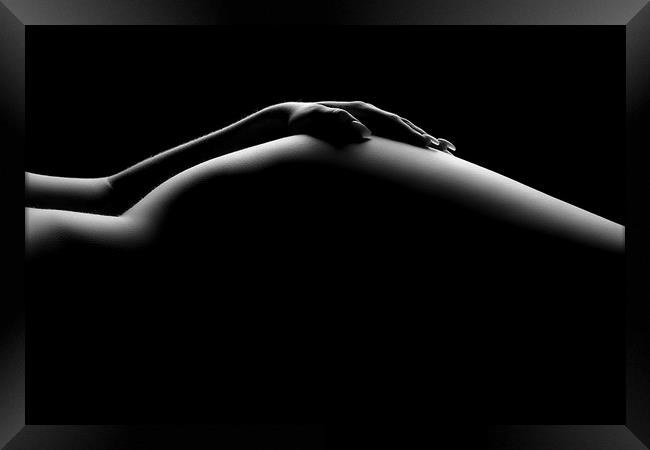 Nude woman bodyscape 19 Framed Print by Johan Swanepoel