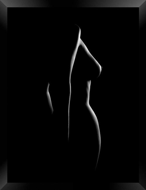 Nude woman bodyscape 22 Framed Print by Johan Swanepoel