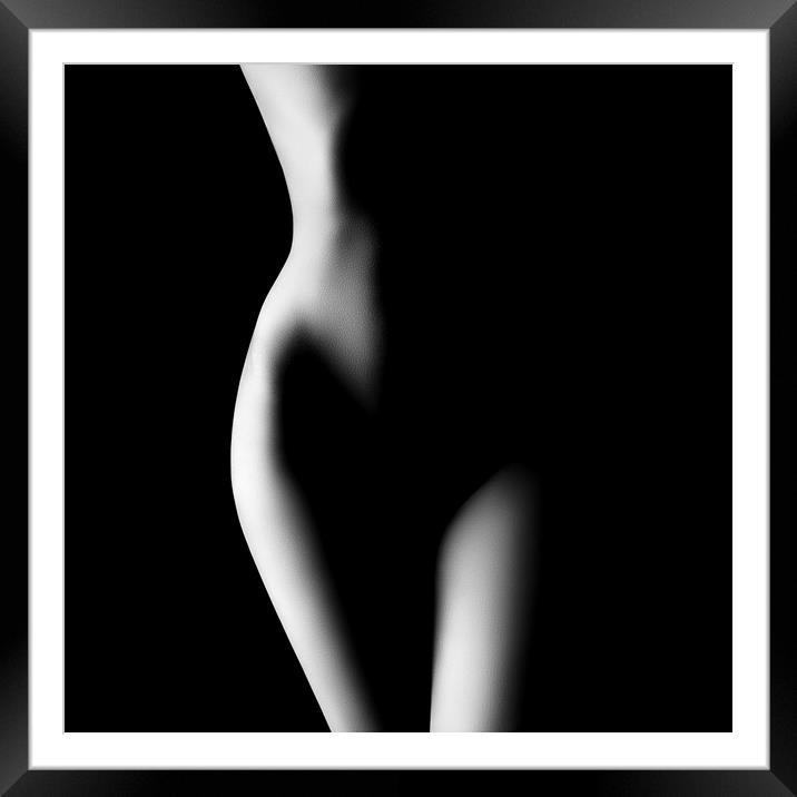 Nude woman bodyscape 23 Framed Mounted Print by Johan Swanepoel