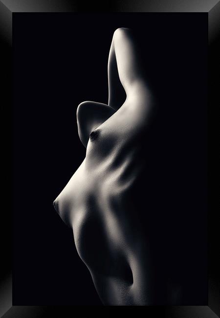 Nude woman bodyscape 33 Framed Print by Johan Swanepoel