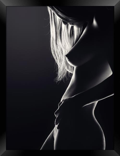 Nude woman bodyscape 34 Framed Print by Johan Swanepoel