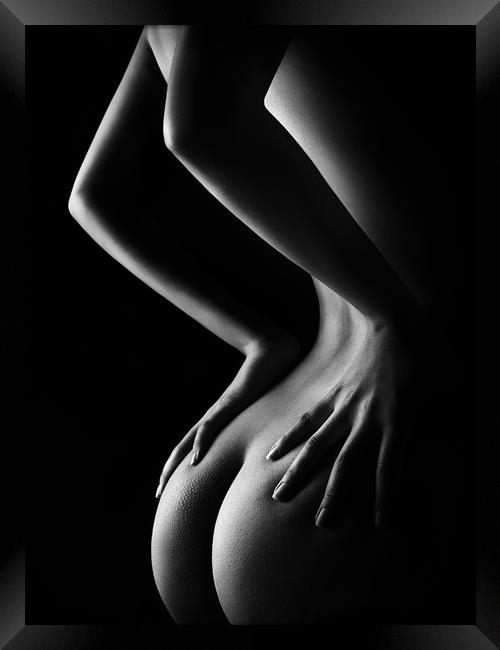 Nude woman bodyscape 39 Framed Print by Johan Swanepoel