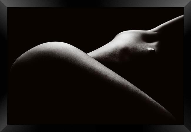 Nude woman bodyscape 44 Framed Print by Johan Swanepoel