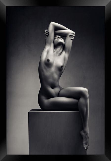 Nude woman fine art 7 Framed Print by Johan Swanepoel