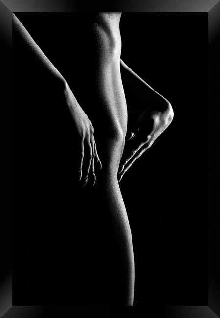 Nude woman bodyscape 55 Framed Print by Johan Swanepoel