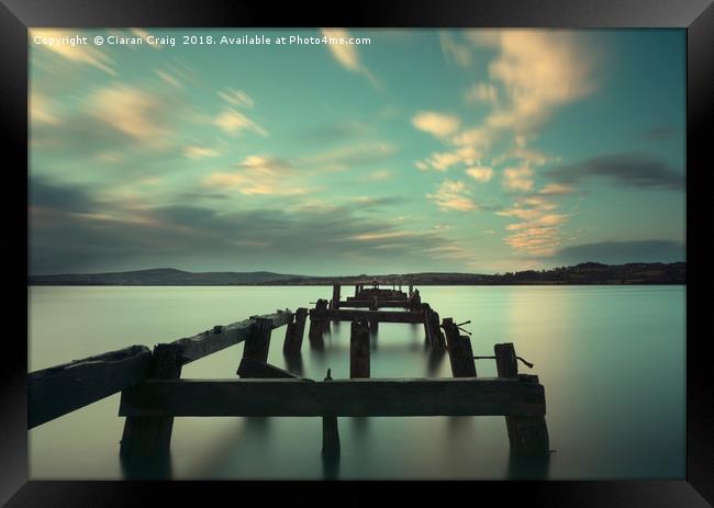 Fahan Pier at Sunrise Framed Print by Ciaran Craig