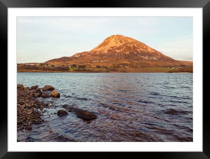 Sunsets on Mount Errigal Framed Mounted Print by Ciaran Craig