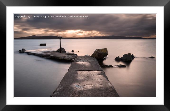 Buncrana Pier  Framed Mounted Print by Ciaran Craig