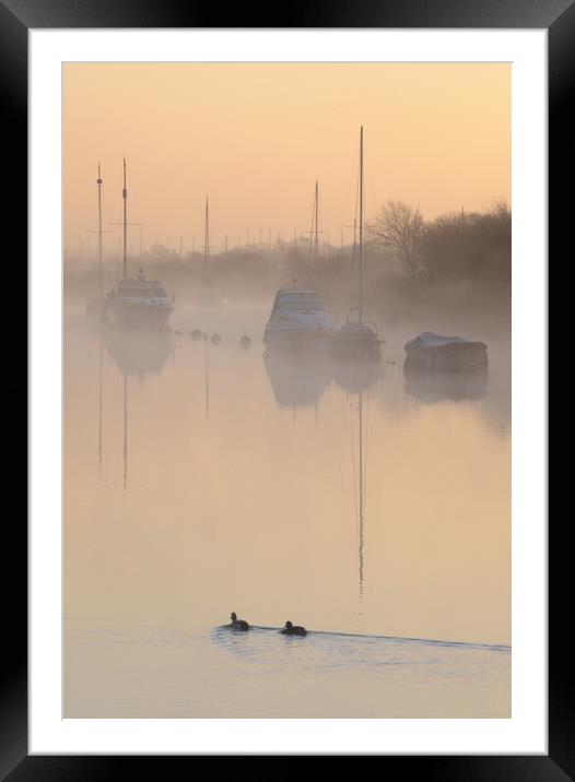 Quay Dawn Framed Mounted Print by David Neighbour