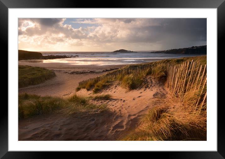 Stormy Skies at Bantham Beach Framed Mounted Print by David Neighbour